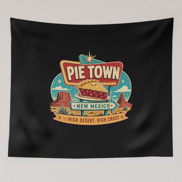 Item preview, Pie Town New Mexico – High Desert High Crust Retro Travel Design designed and sold by HROC.