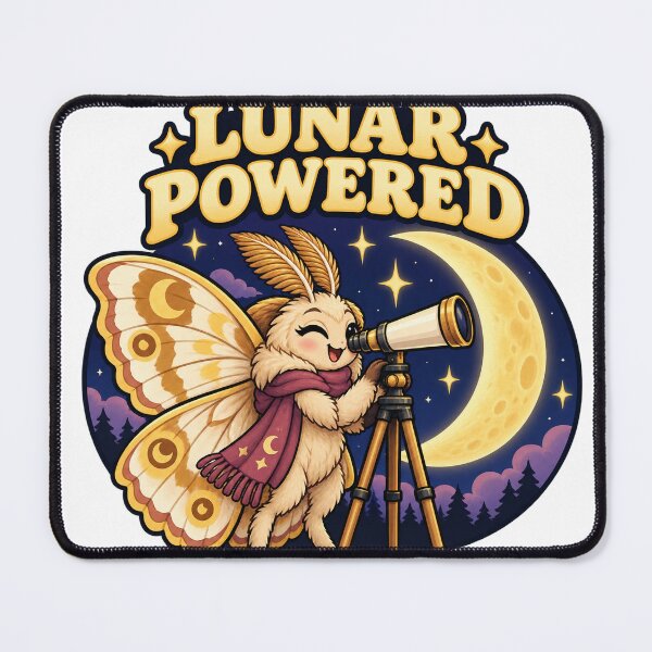 Item preview, Stargazing Moth Lunar Powered Moon Art designed and sold by SAS-Designer.