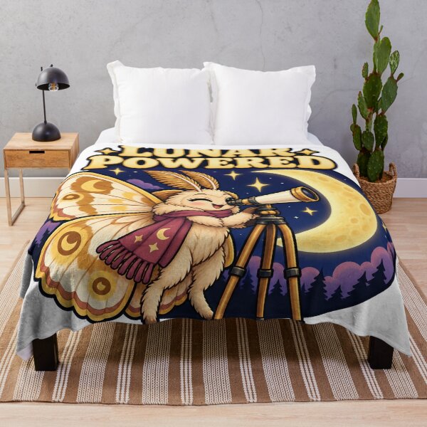 Item preview, Stargazing Moth Lunar Powered Moon Art designed and sold by SAS-Designer.