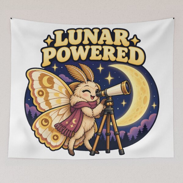 Item preview, Stargazing Moth Lunar Powered Moon Art designed and sold by SAS-Designer.