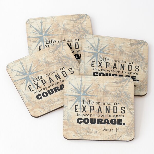 Item preview, Life shrinks or expands, motivational quote designed and sold by GiSilver.