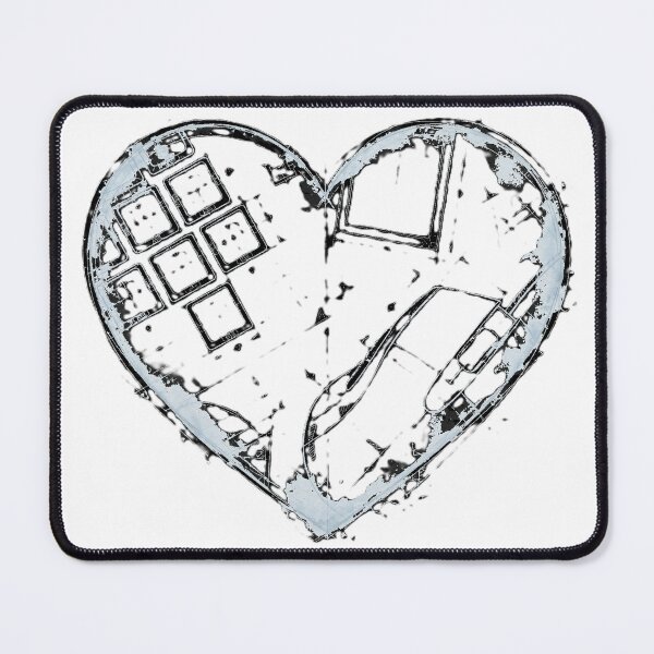 Item preview, Grunge rubber stamp with heart. Compiuter PC Heart blueprint, gaming on a white background. Tech love design engineers, PC lover. designed and sold by ollgast5.