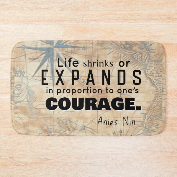 Item preview, Life shrinks or expands, motivational quote designed and sold by GiSilver.