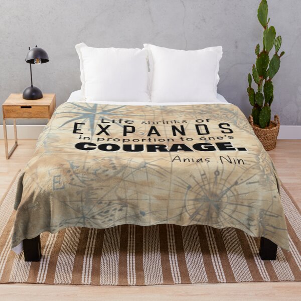 Item preview, Life shrinks or expands, motivational quote designed and sold by GiSilver.