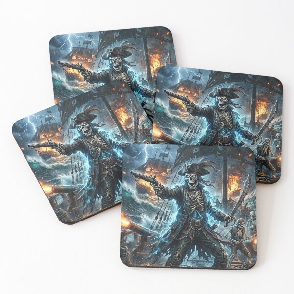 Item preview, Undead Pirate Captain - Storm, Cannons & High Seas Art designed and sold by Lucid Dream Pixel.