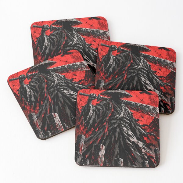 Item preview, Straw Hat Samurai Beneath a Blood Moon and Ravens designed and sold by MouradStudio.