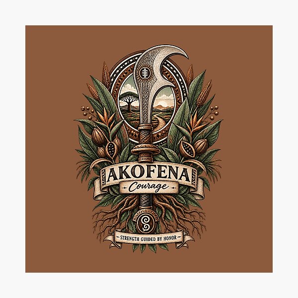 Item preview, Akofena – Symbol of Courage | Adinkra Wisdom Collection designed and sold by 'VARI'.