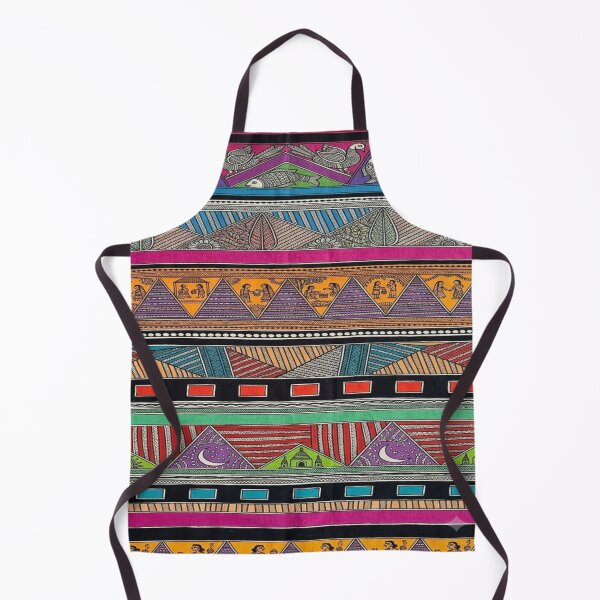 Item preview, Handpainted Madhubani Folk Art Fabric Design  designed and sold by Sakshiartwork.