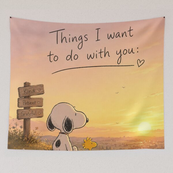 Item preview, Sunset Dreams with Snoopy designed and sold by COFFEEWITHARTS.