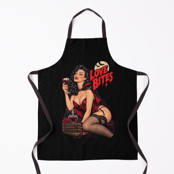 Item preview, Love Bites – Vintage Vampire Pin-Up designed and sold by DopeyRobot.