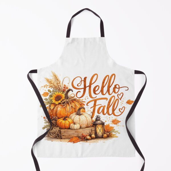 Item preview, Hello Fall Pumpkin Autumn Design designed and sold by Wild Ink Studio by Barbara.