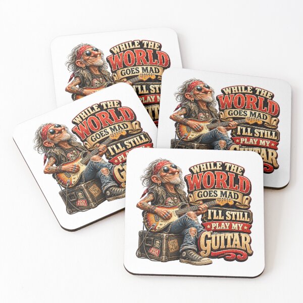 Item preview, While The World Goes Mad I Play Guitar designed and sold by Wilcox PhotoArt.