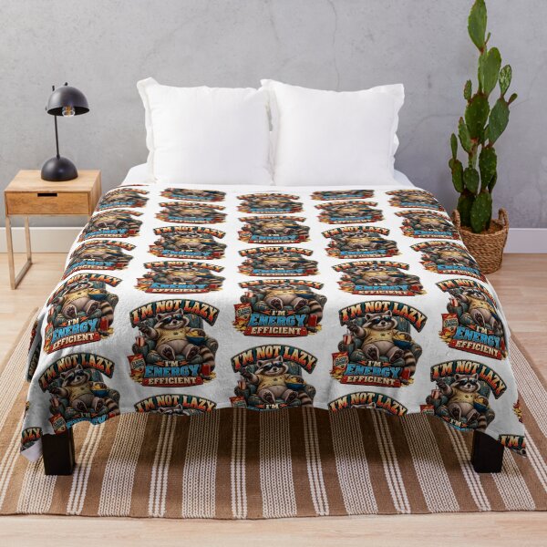 Item preview, I'm Not Lazy I'm Energy Efficient Raccoon Funny designed and sold by Wilcox PhotoArt.