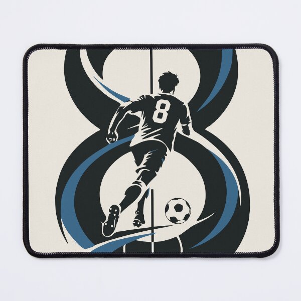 Item preview, The Beautiful Eight Football Art Print, Number 8 Soccer Print, Midfielder Art, Minimalist Football Decor, Soccer Lover Gift designed and sold by Studio pod Burom.