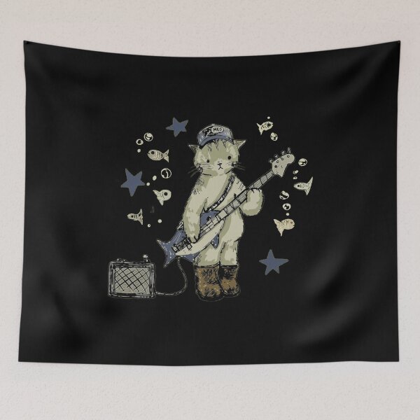 Item preview, Cute Cat Bassist Underwater Music designed and sold by ChristiPeta.