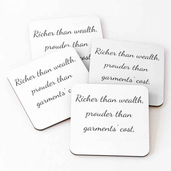 Item preview, “Richer than wealth, prouder than garments’ cost,” - handwriting black designed and sold by ariksworld.