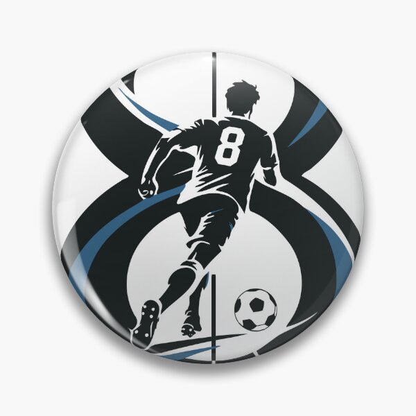 Item preview, The Beautiful Eight Football Art Print, Number 8 Soccer Print, Midfielder  Art, Minimalist Football Decor, Soccer Lover Gift designed and sold by Studio pod Burom.