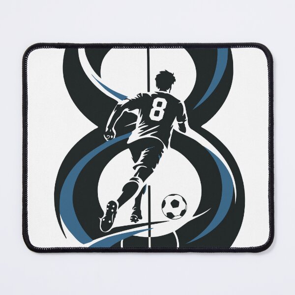 Item preview, The Beautiful Eight Football Art Print, Number 8 Soccer Print, Midfielder Art, Minimalist Football Decor, Soccer Lover Gift designed and sold by Studio pod Burom.