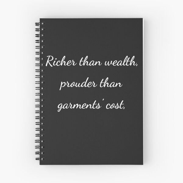 Item preview, “Richer than wealth, prouder than garments’ cost,” - handwriting white designed and sold by ariksworld.