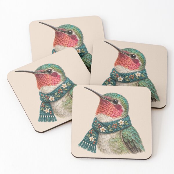 Item preview, Anna's Hummingbird Wearing Beanie, Retro Birdwatching, Cute Hummingbird, Birder Gift, Vintage Nature Bird designed and sold by Cchotlan.