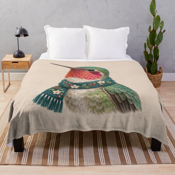 Item preview, Anna's Hummingbird Wearing Beanie, Retro Birdwatching, Cute Hummingbird, Birder Gift, Vintage Nature Bird designed and sold by Cchotlan.