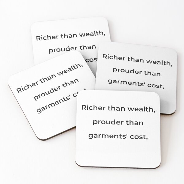 Item preview, “Richer than wealth, prouder than garments’ cost,” - print black designed and sold by ariksworld.