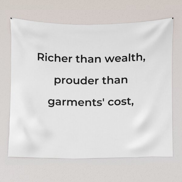Item preview, “Richer than wealth, prouder than garments’ cost,” - print black designed and sold by ariksworld.