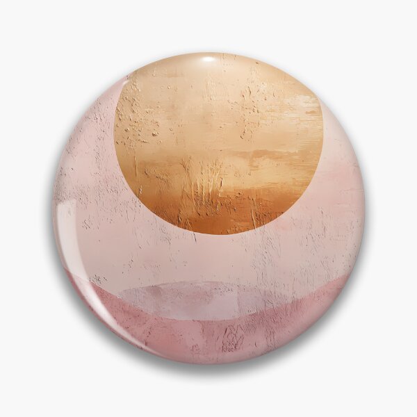 Item preview, Abstract Boho Landscape – Pink Pastel & Gold-Orange Sun designed and sold by Artdavesalzburg.