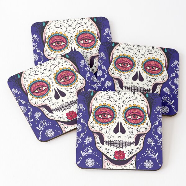 Item preview, Catrina Colorful Sugar Skull Illustration designed and sold by  Ojo de Lilith.