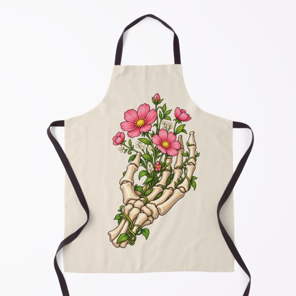 Aperçu de l'œuvre Skeleton Hand Wildflowers Gothic Botanical Sticker créée et vendue par Dark Energy.