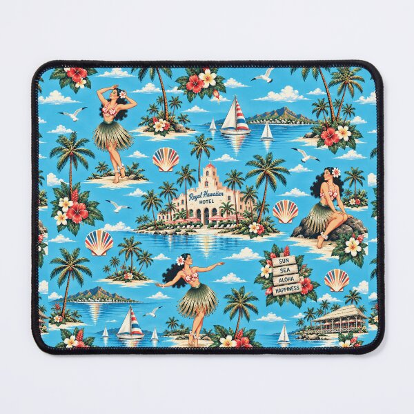Item preview, Modern Hawaiian Resort – Hula Girls & Palace designed and sold by Plus91BIRD.