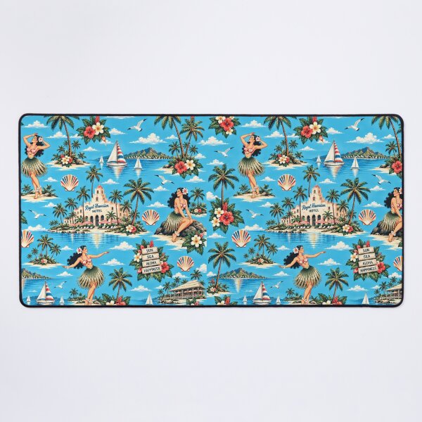 Item preview, Modern Hawaiian Resort – Hula Girls & Palace designed and sold by Plus91BIRD.