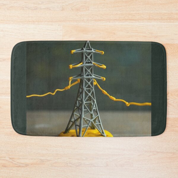 Item preview, Electricity Pylon Clay Model Miniature Yellow Wire Art designed and sold by Pylon-Bureau.