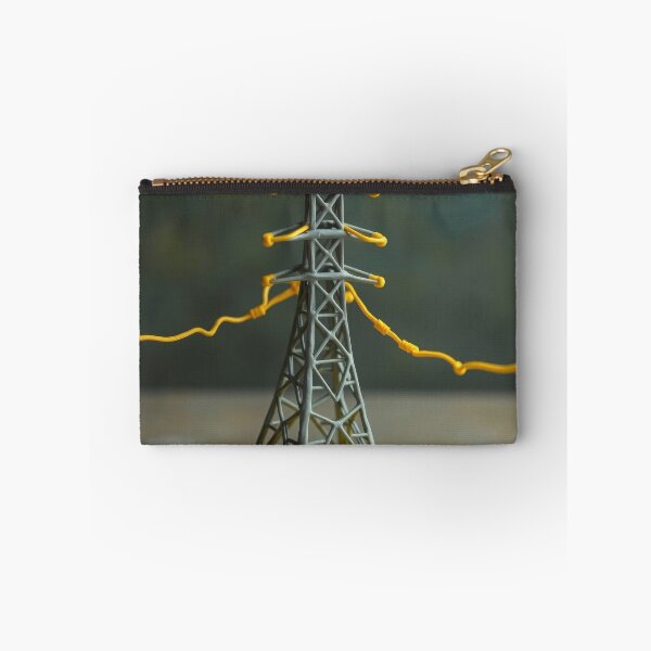 Item preview, Electricity Pylon Clay Model Miniature Yellow Wire Art designed and sold by Pylon-Bureau.