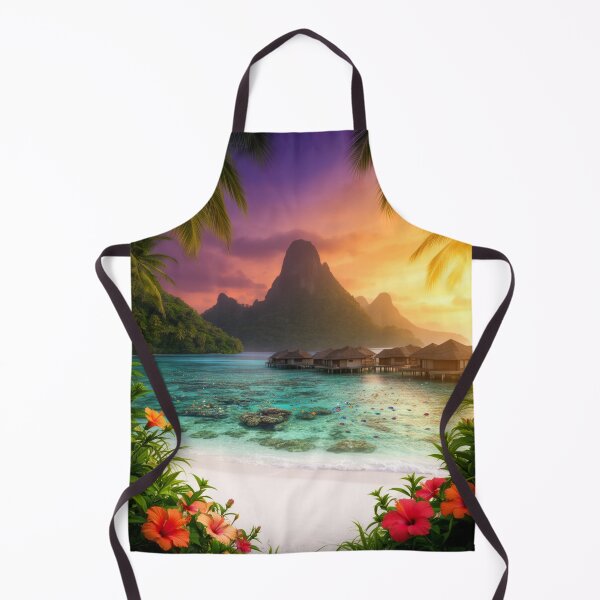 Item preview, Island Serenity at Sunset - Tropical Lagoon Escape designed and sold by nhk999.