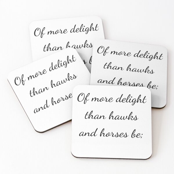 Item preview, “Of more delight than hawks and horses be;” - handwriting black designed and sold by ariksworld.