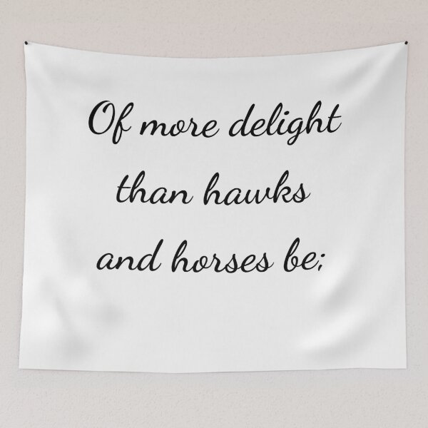Item preview, “Of more delight than hawks and horses be;” - handwriting black designed and sold by ariksworld.
