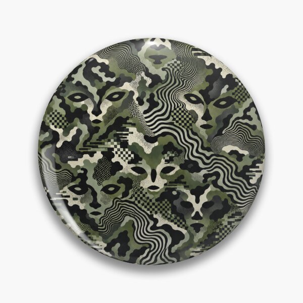 Item preview,  Anti-AI Camouflage - Green and black edition - Adversarial Pattern to Confuse Facial Recognition & AI Scanners designed and sold by Goth Boy Gang.
