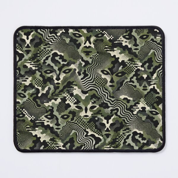 Item preview, Anti-AI Camouflage - Green and black edition - Adversarial Pattern to Confuse Facial Recognition & AI Scanners designed and sold by Goth Boy Gang.