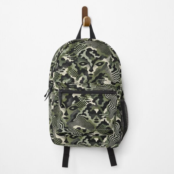 Item preview, Anti-AI Camouflage - Green and black edition - Adversarial Pattern to Confuse Facial Recognition & AI Scanners designed and sold by Goth Boy Gang.