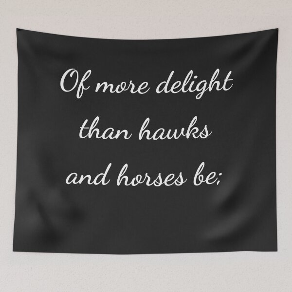 Item preview, “Of more delight than hawks and horses be;” - handwriting white designed and sold by ariksworld.