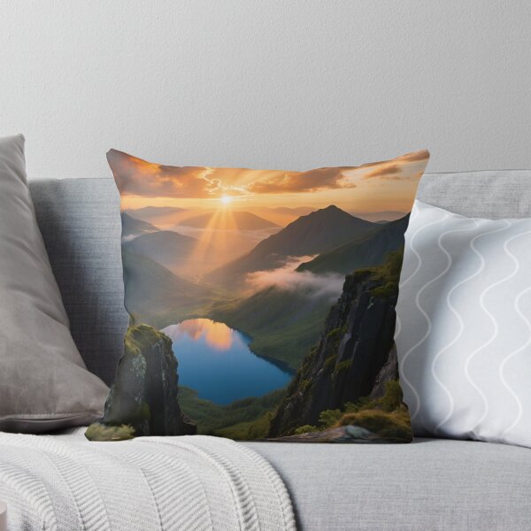 Item preview, Valley of Golden Light - Sunrise Mountain Dreamscape designed and sold by nhk999.