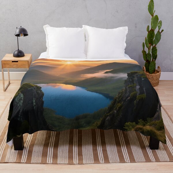 Item preview, Valley of Golden Light - Sunrise Mountain Dreamscape designed and sold by nhk999.