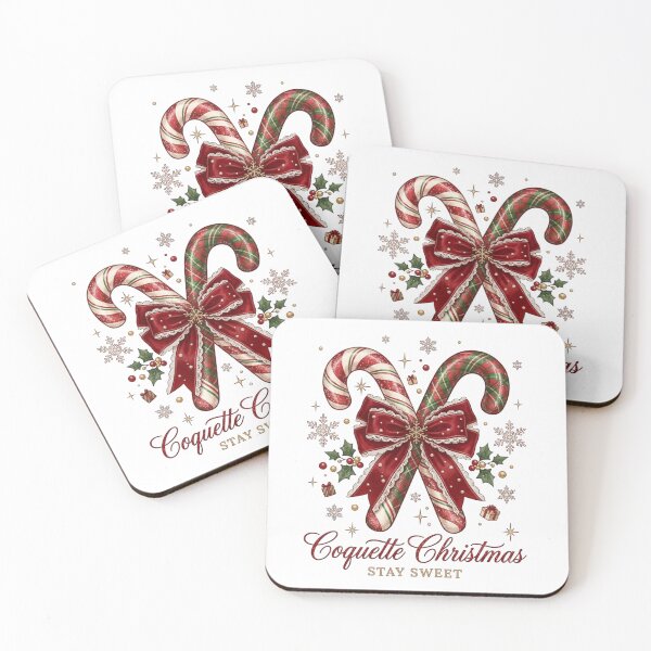Item preview, Coquette Christmas Stay Sweet Candy Cane Bow Festive Graphic designed and sold by designwiss.