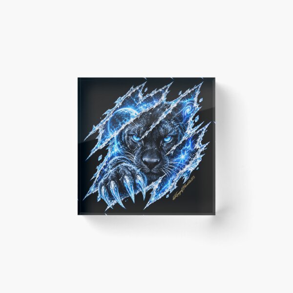 Item preview, Arctic Frost Panther Galaxy Claw - Icy Wild Soul Art designed and sold by KingofHearts25.