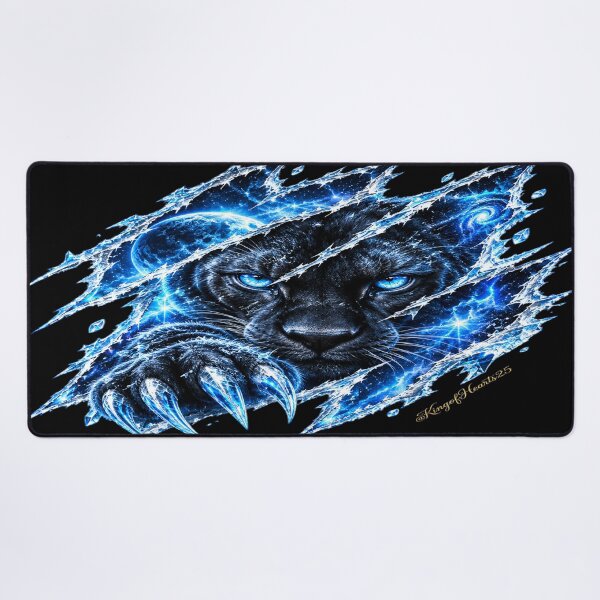 Item preview, Arctic Frost Panther Galaxy Claw - Icy Wild Soul Art designed and sold by KingofHearts25.