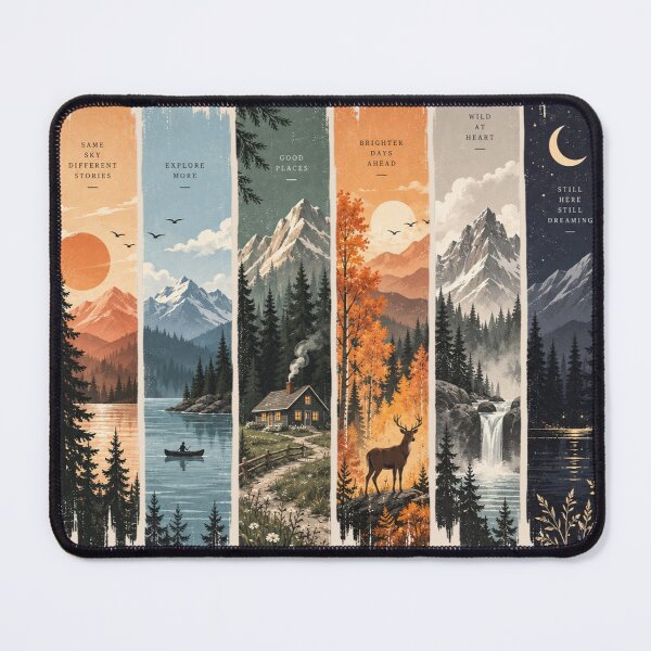 Item preview, Retro Mountain Landscape, Vintage Forest Adventure, National Park Inspired, Hiking Camping, Outdoor Nature Lover Gift designed and sold by Cchotlan.