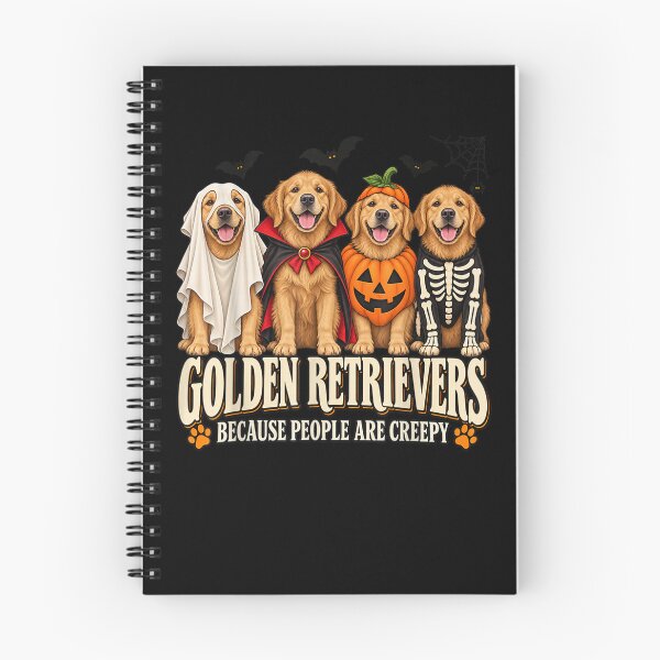 Item preview, Golden Retrievers Because People are Creepy Halloween Dog designed and sold by ArtByimamS.