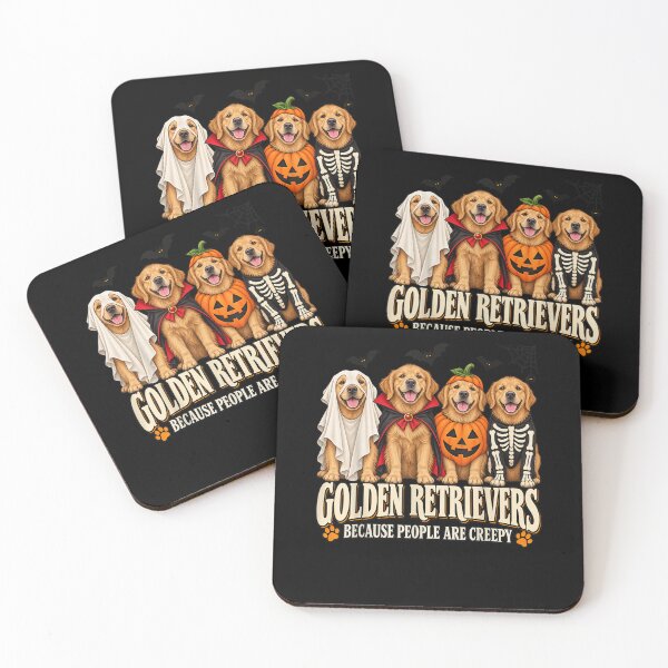 Item preview, Golden Retrievers Because People are Creepy Halloween Dog designed and sold by ArtByimamS.