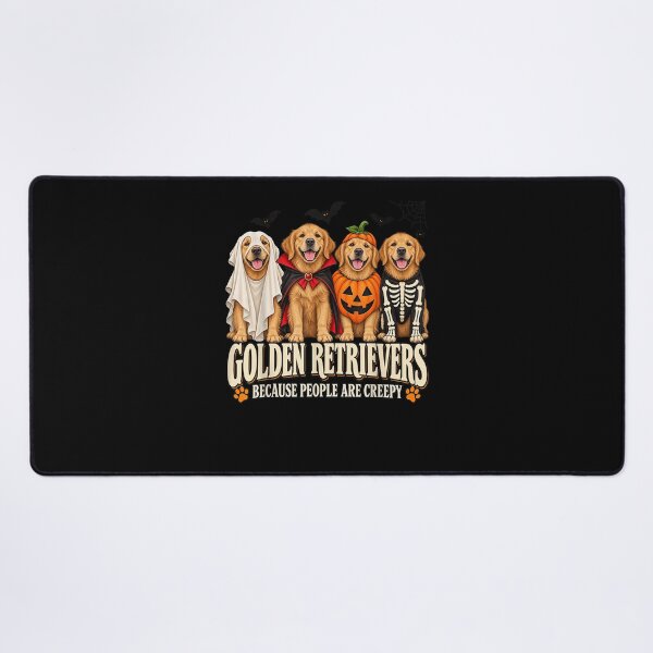 Item preview, Golden Retrievers Because People are Creepy Halloween Dog designed and sold by ArtByimamS.